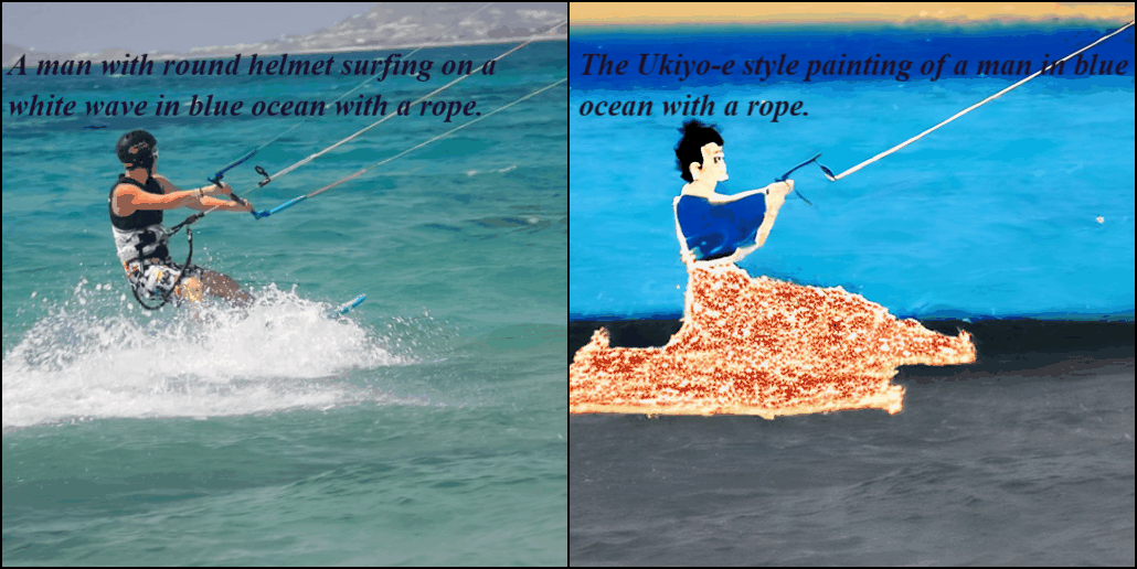Surfing scene